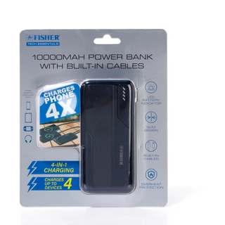 Thumbnail 1: Fisher 10000mAh Power Bank w/ Built-In Cables 