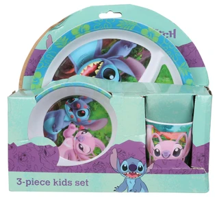 Thumbnail 1: Disney 3 Pc Stitch Kids Dinnerware Set 