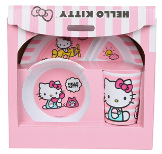 Thumbnail 1: Hello Kitty 3 Pc Hello Kitty Dinnerware Set 