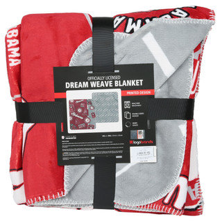 Thumbnail 1: ALABAMA CRIMSON TIDE 50x60 Dream Weave Team Logo Blanket 