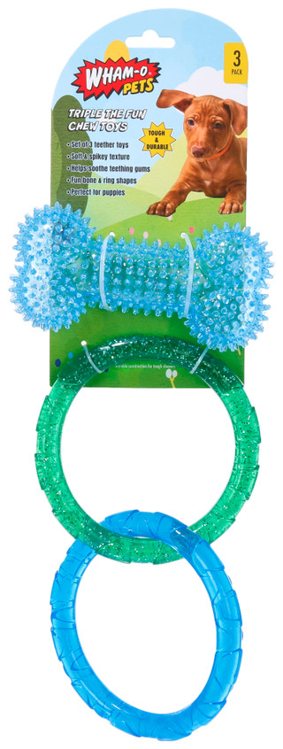 Thumbnail 1: Wham-O 3 Pk Tough & Durable Chew Toys for Dogs 