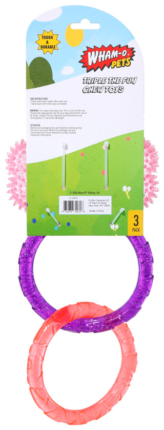 Thumbnail 2: Wham-O 3 Pk Tough & Durable Chew Toys for Dogs 