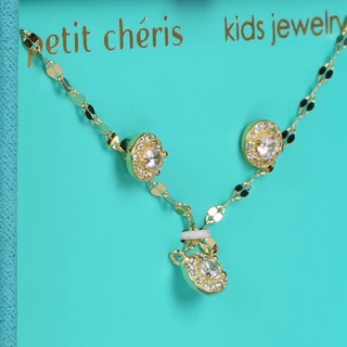 Thumbnail 2: Petit Cheris Girl's 3 Pc Sterling Silver Necklace and Earrings Set 