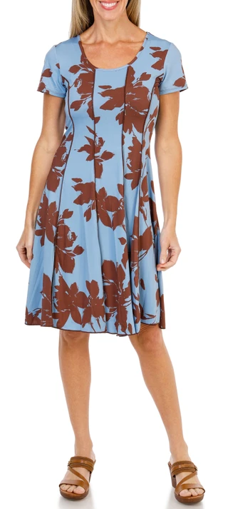 Thumbnail 3: Sami & Jo Women's Short Sleeve Flat Panel Midi Dress  