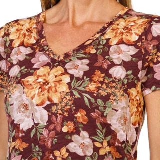 Thumbnail 3: Blue Sol Women's Short Sleeve Floral Print Luxey Tee 