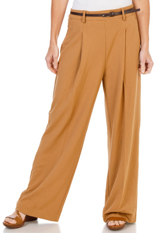 Thumbnail 1: Zac & Rachel Women's Pleated Wide Leg Pants with Belt 