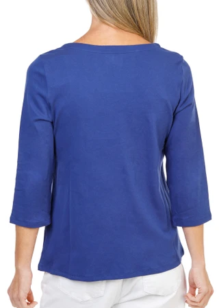 Thumbnail 2: Coral Bay Women's 3/4 Sleeve V-Neck Top 