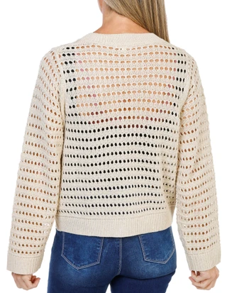 Thumbnail 3: MAX STUDIO Women's Long Sleeve Button Up Open Knit Cardigan  