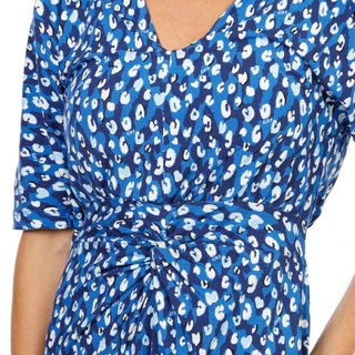 Thumbnail 3: LILLY PULITZER Women's Elbow Length Sleeve Print V-Neck Twist Front Dress 