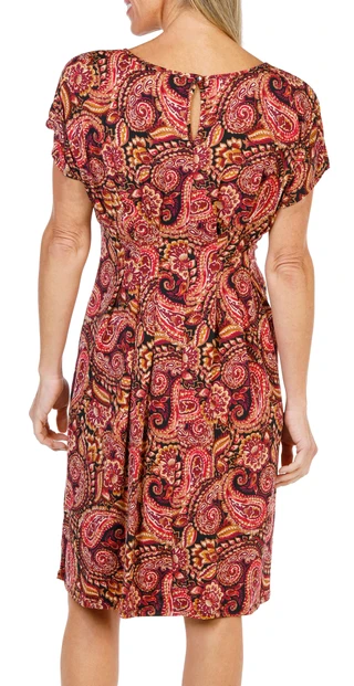 Thumbnail 2: Sami & Jo Women's Short Sleeve Print Invert Panel Dress  