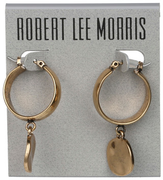 Thumbnail 1: ROBERT LEE MORRIS Disc Drop Huggie Earrings 