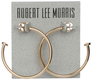 Thumbnail 1: ROBERT LEE MORRIS Medium Hoop Earrings 