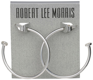 Thumbnail 1: ROBERT LEE MORRIS Medium Hoop Earrings 