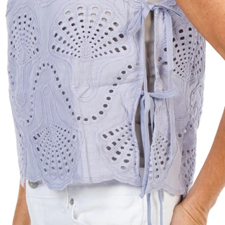 Thumbnail 2: BY TOGETHER Women's Sleeveless Floral Eyelet Top 