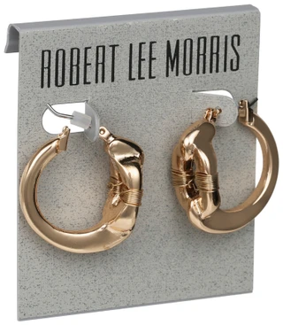 Thumbnail 1: ROBERT LEE MORRIS Link Huggie Earrings  