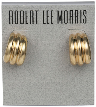 Thumbnail 1: ROBERT LEE MORRIS Triple Tube Huggie Earrings  
