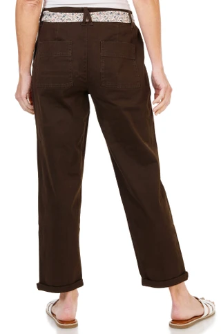 Thumbnail 3: Angels Women's Twill Convertible Straight Leg Pants w/ Belt  