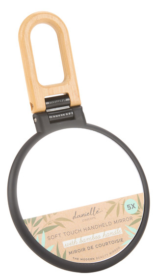 Thumbnail 1: DANIELLE CREATIONS 9.5 in Bamboo Handle 5X Magnifying Mirror  