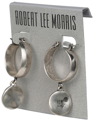 Thumbnail 2: ROBERT LEE MORRIS Disc Drop Huggie Earrings 