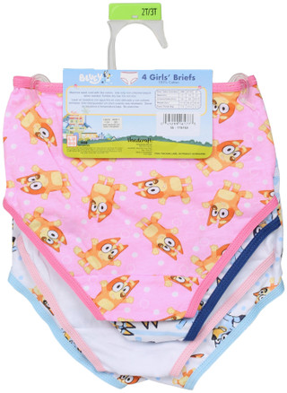 Thumbnail 2: BLUEY Toddler Girl's 4 Pk Bluey Print Briefs  