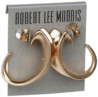 Thumbnail 1: ROBERT LEE MORRIS Sculpted Hoop Earrings 