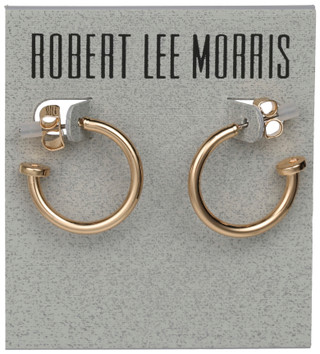 Thumbnail 1: ROBERT LEE MORRIS Huggie Hoop Earrings 