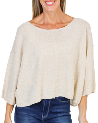 Thumbnail 1: MAX STUDIO Women's 3/4 Sleeve Pullover Cropped Top  