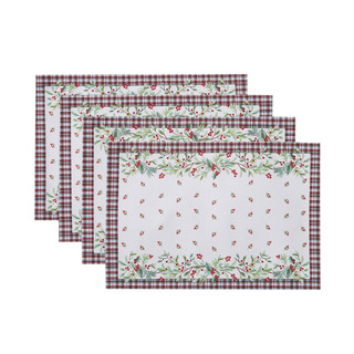 Thumbnail 1: AVANTI Avanti Holly Plaid 4-Pack Placemat Set 
