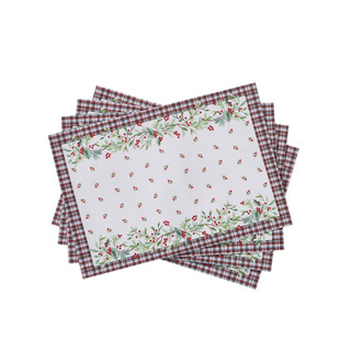Thumbnail 2: AVANTI Avanti Holly Plaid 4-Pack Placemat Set 