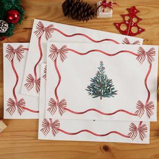 Thumbnail 4: AVANTI Avanti Heirloom Noel 4-Pack Placemat Set 