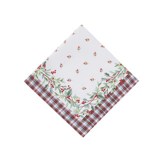 Thumbnail 2: AVANTI Avanti Holly Plaid 4-Pack Napkin Set 