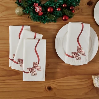 Thumbnail 4: AVANTI Avanti Heirloom Noel 4-Pack Napkin Set 