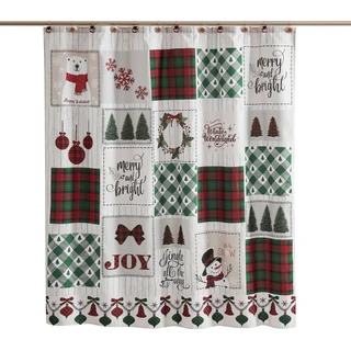 Thumbnail 1: AVANTI Avanti Patchwork Plaid Shower Curtain 