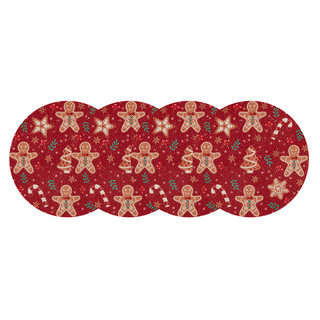 Thumbnail 3: AVANTI Avanti Holiday Treats Set of 4 Round Placemats 