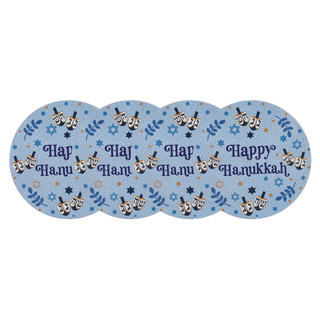 Thumbnail 4: AVANTI Avanti Happy Hanukkah Set of 4 Round Placemats 