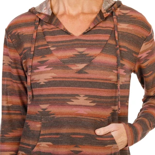 Thumbnail 3: Wallflower Women's Long Sleeve Coffee Bean Baja Hoodie  