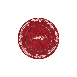 Thumbnail 5: AVANTI Avanti Merry Holly Set of 4 Round Placemats 