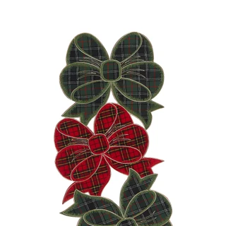 Thumbnail 4: AVANTI Avanti Plaid Bows 36" Centerpiece 