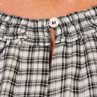 Thumbnail 3: MAX STUDIO Women's Long Bubble Sleeve Plaid Peasant Top  