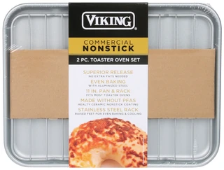 Thumbnail 1: Viking 2 Pc Commercial Non-Stick Toaster Pan and Rack  