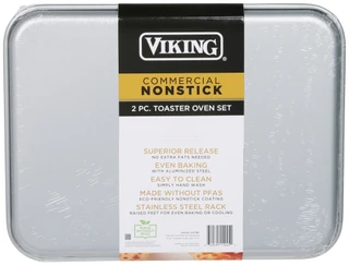 Thumbnail 2: Viking 2 Pc Commercial Non-Stick Toaster Pan and Rack  
