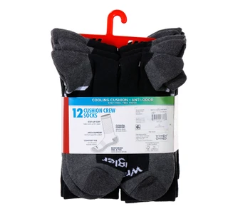 Thumbnail 2: Wrangler Men's 12 Pk Cooling Cushion Crew Socks 