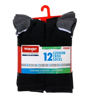 Thumbnail 1: Wrangler Men's 12 Pk Cooling Cushion Crew Socks 