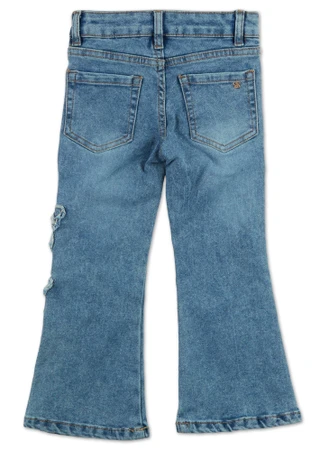 Thumbnail 2: Jessica Simpson Little Girls Embroidered Butterfly Flare Jeans  
