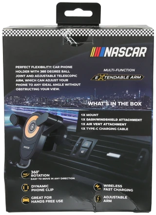 Thumbnail 2: Nascar Superior Grip Wireless Charging Phone Mount  