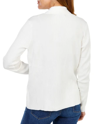 Thumbnail 2: ADRIENNE VITTADINI Women's Ribbed Open Cardigan 