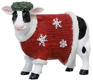 Thumbnail 1: Magical Season 6 in Christmas Cow in Snowflake Sweater Decor 