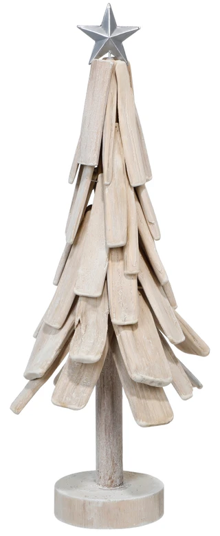 Thumbnail 1: Magical Season 20 in Driftwood Christmas Tree with Star on Base Decor 