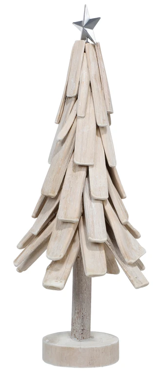 Thumbnail 2: Magical Season 20 in Driftwood Christmas Tree with Star on Base Decor 