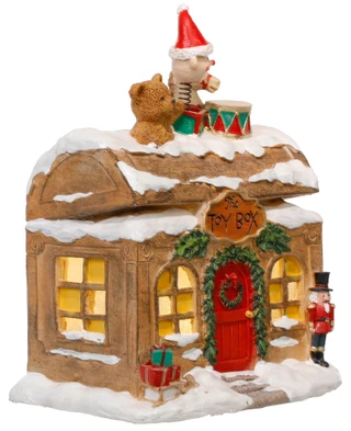 Thumbnail 2: Magical Season 9 in LED Snowy Christmas Toy Box House with Toys Decor 